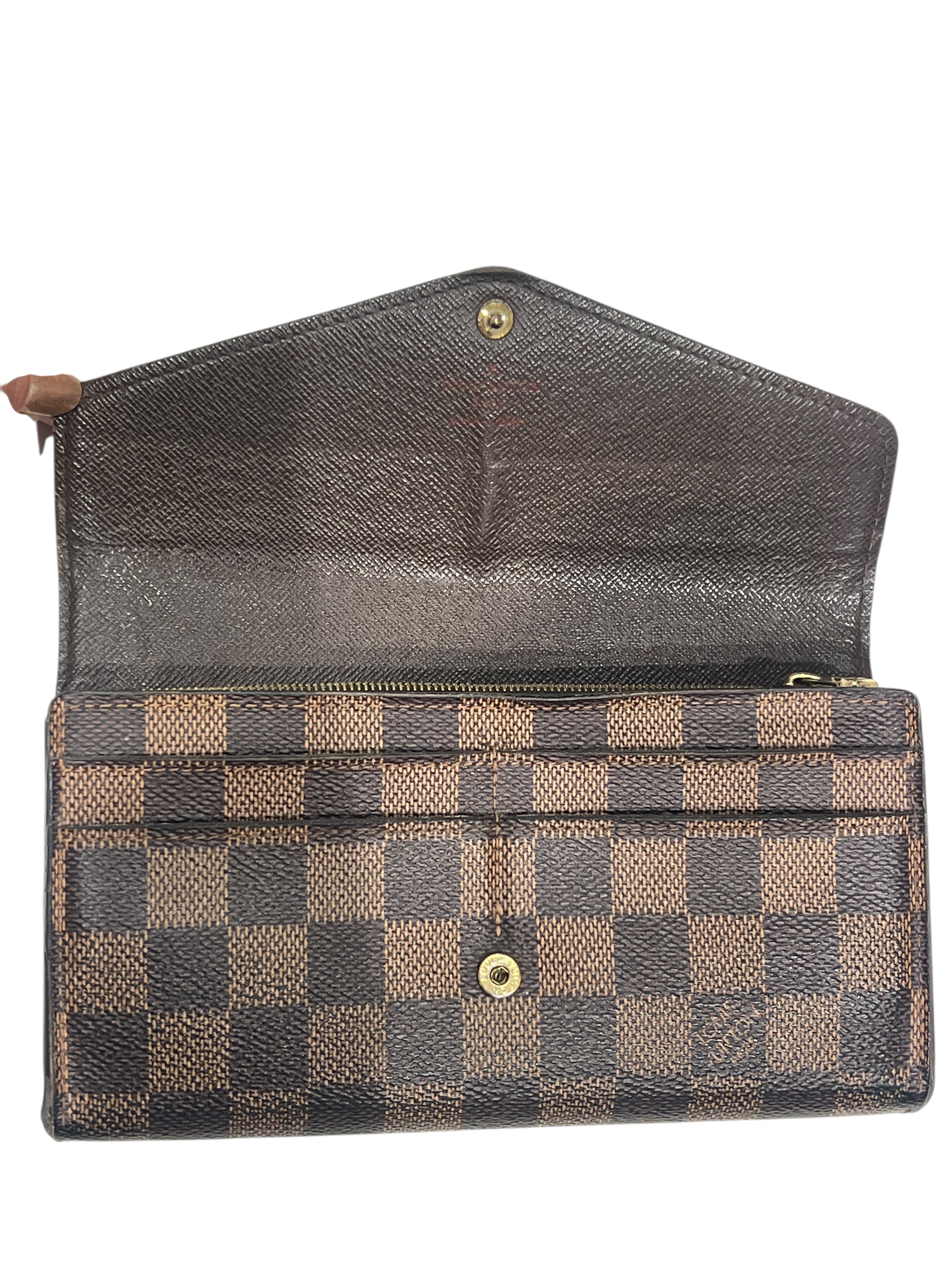 Louis Vuitton - portefeuille Sarah damier ébène
