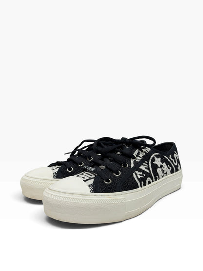 Christian Dior - Sneaker Walk’n en toile marine et cuir blanc