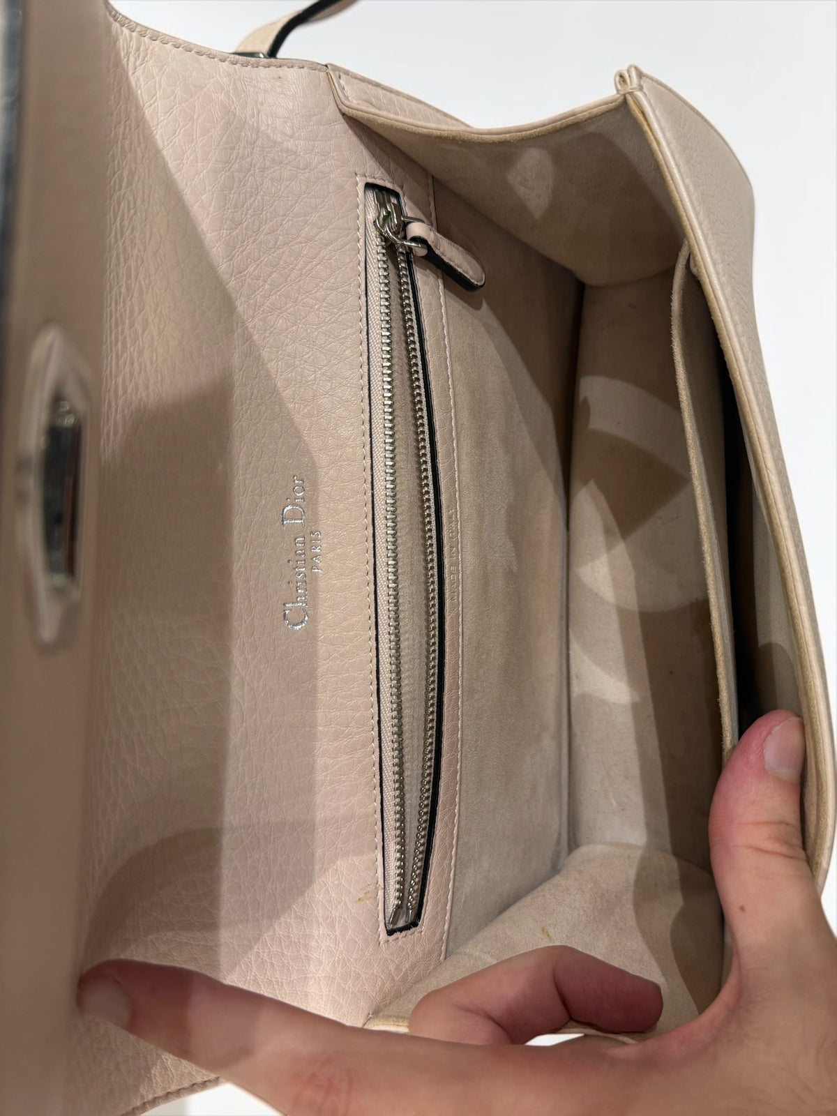 Christian Dior - Borsa Diorama in pelle rosa cipria