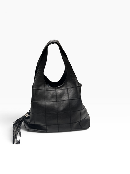Chanel - sac hobo vintage cuir noir