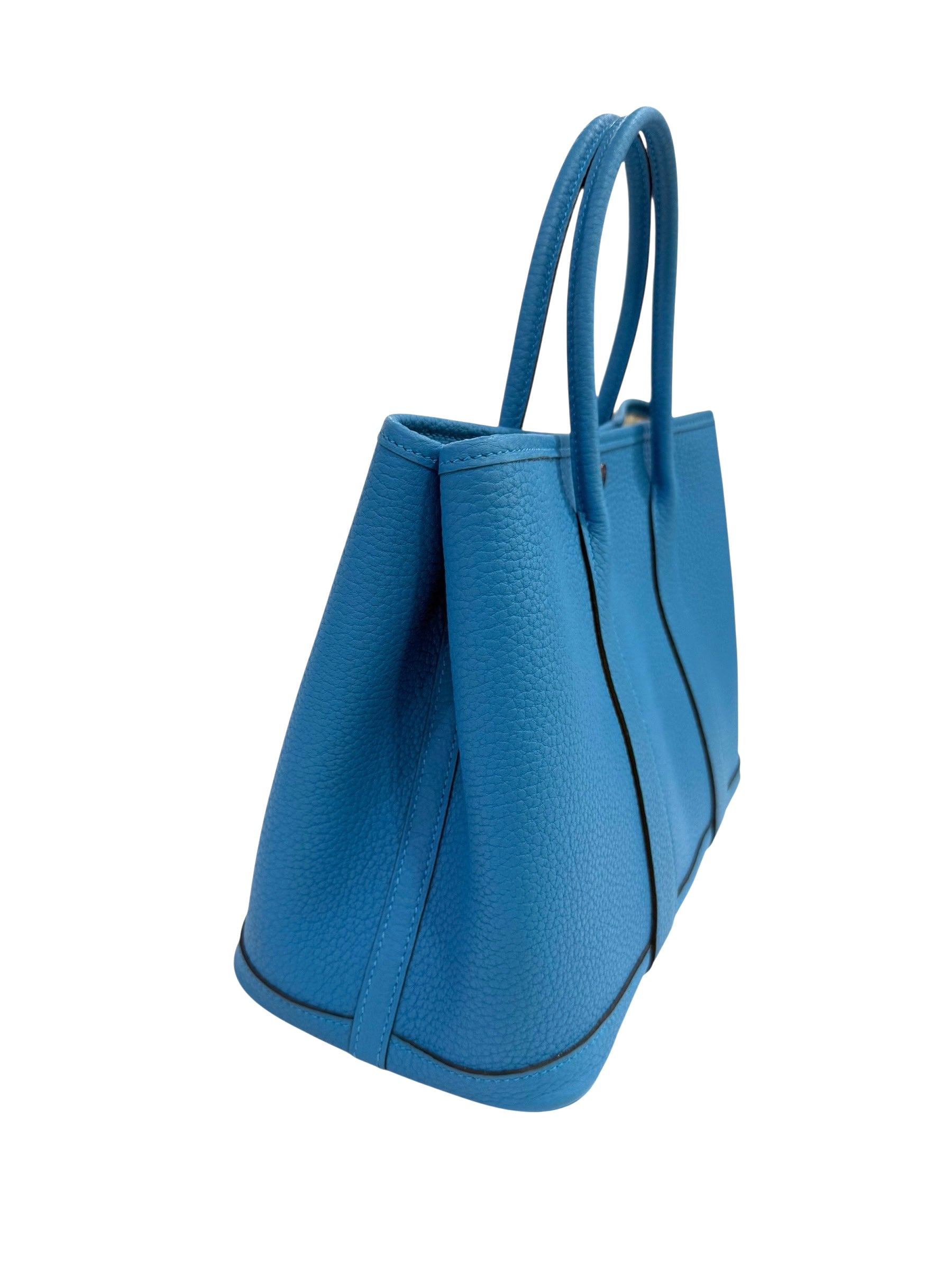 Hermès - Garden Party 30 Bag Blue Zanzibar – Les Folies d'Eugenie