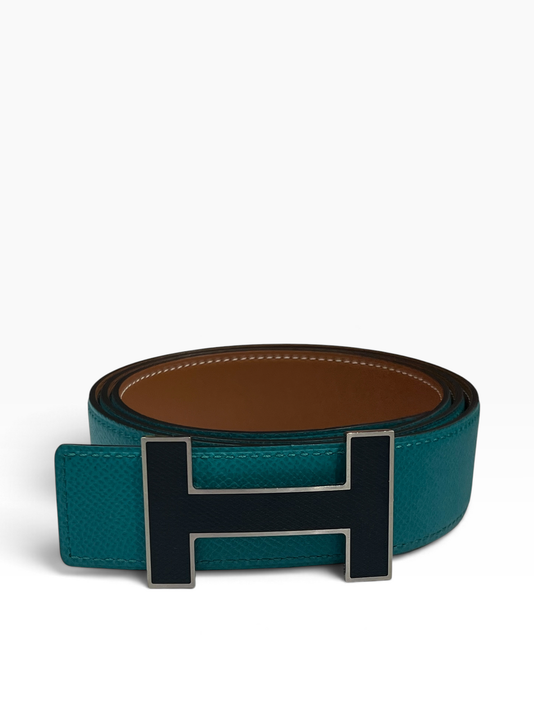 Hermès - Ceinture en cuir epsom émeraude