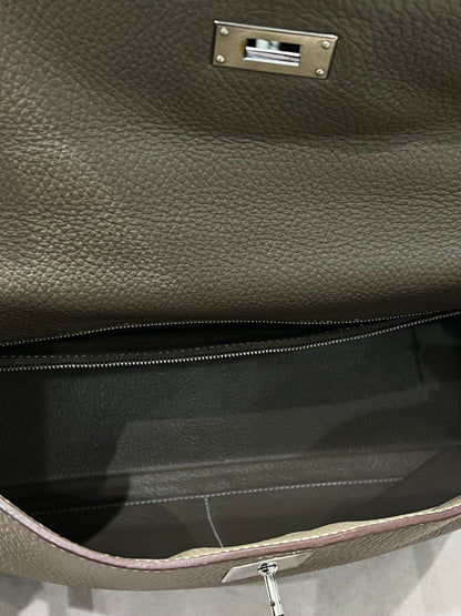 Hermès - sac Kelly 35 cuir Togo étoupe PHW