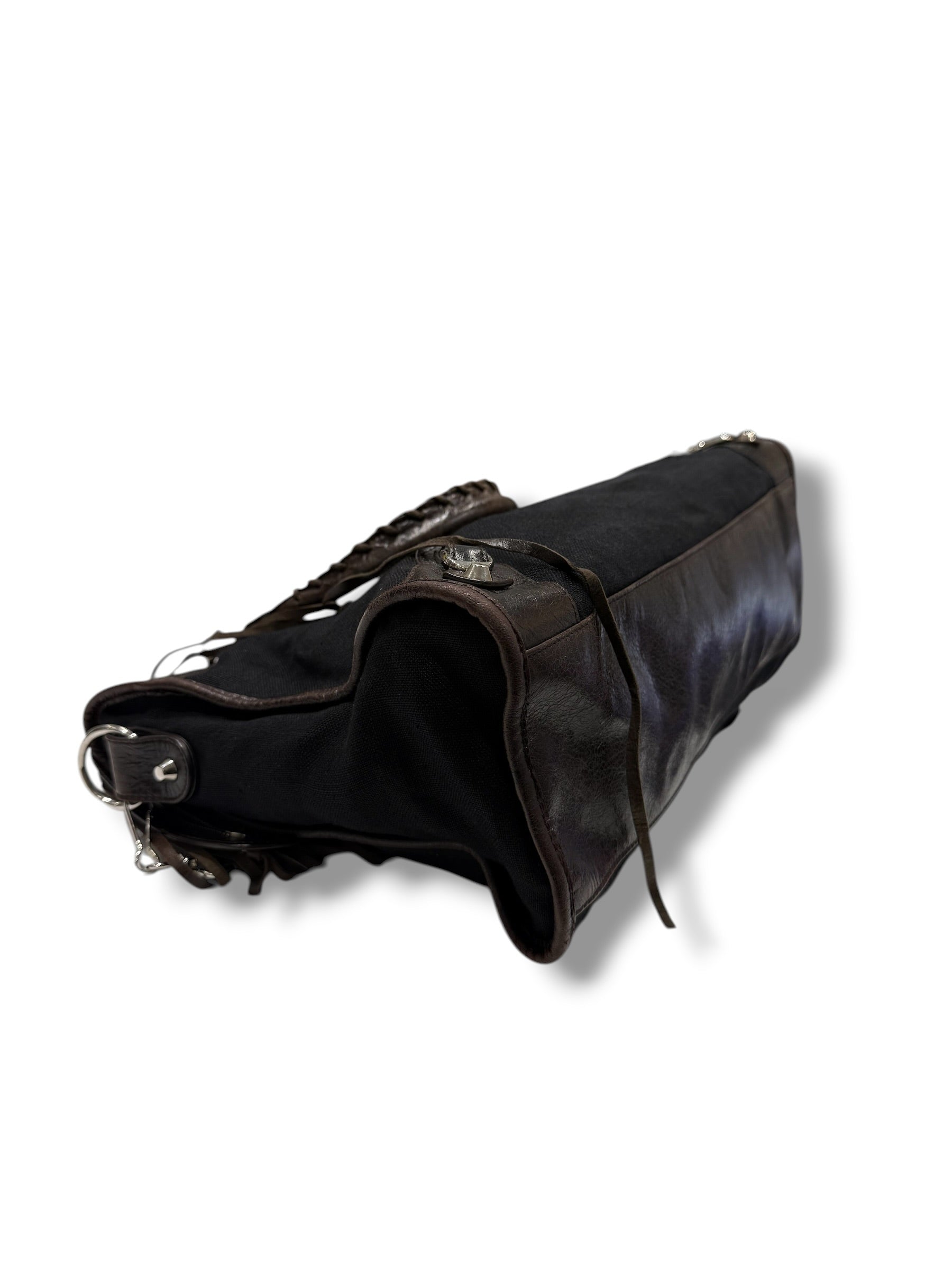Balenciaga - Sac city avec bandoulière en cuir et toile