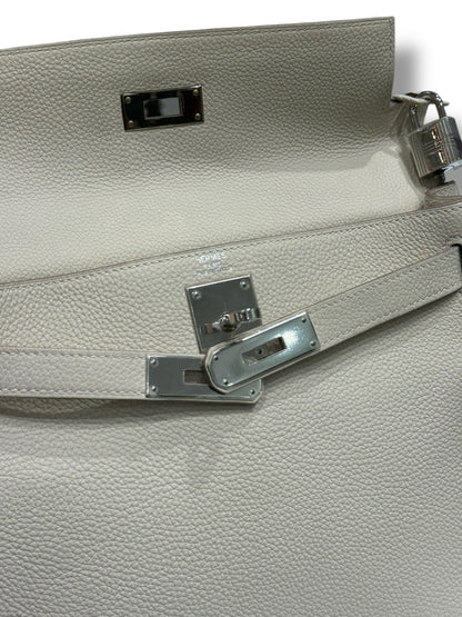 Hermès - Sac Kelly 28 Béton PHW