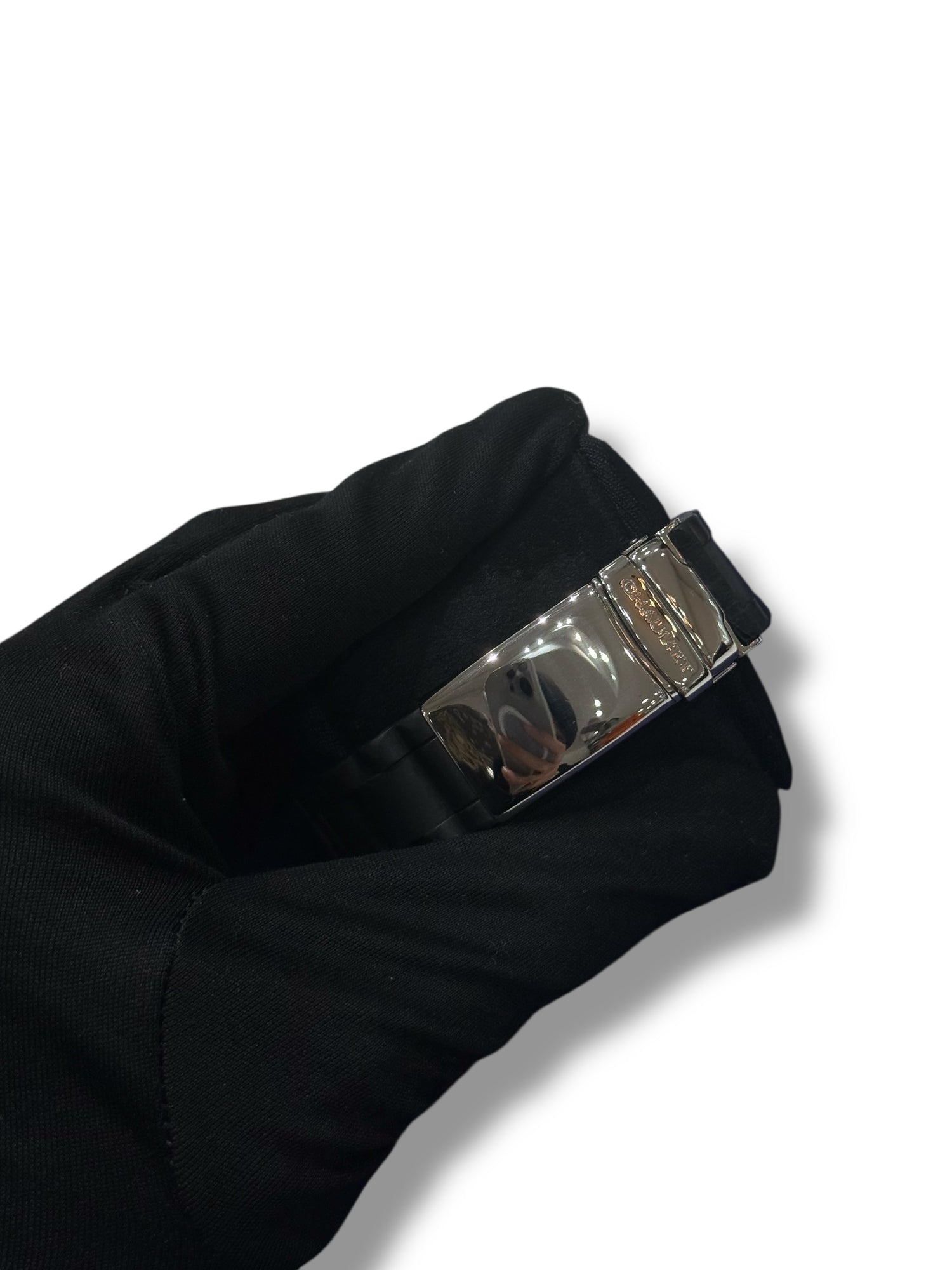 Chaumet - montre class one bracelet caoutchouc et acier, lunette diamants