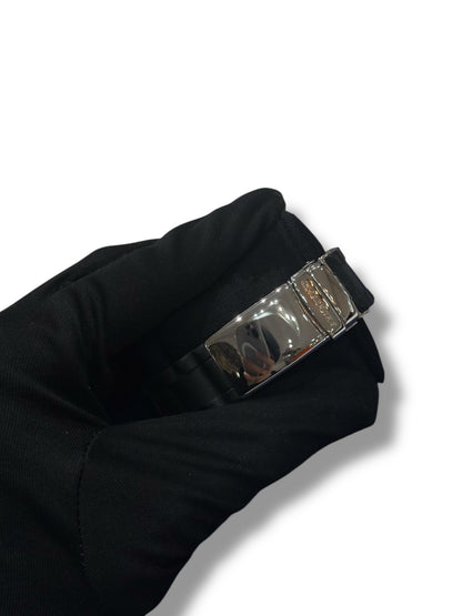 Chaumet - montre class one bracelet caoutchouc et acier, lunette diamants