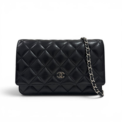 Chanel - Wallet on Chain cuir lisse noir