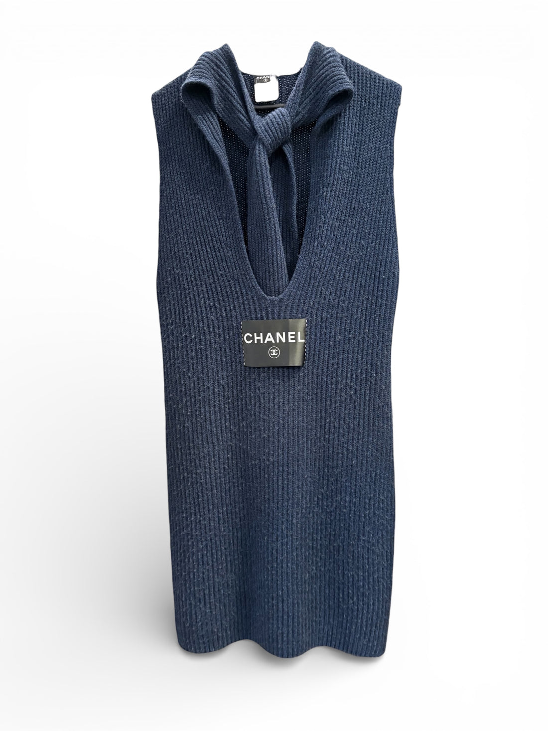 Chanel Robe En Cachemire Bleu Marine | Les Folies d'Eugénie