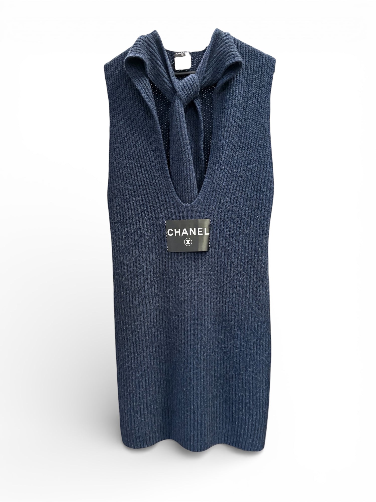 Chanel Robe En Cachemire Bleu Marine | Les Folies d&