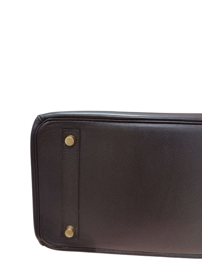 Hermès - Sac birkin 30 epsom chocolat GHW