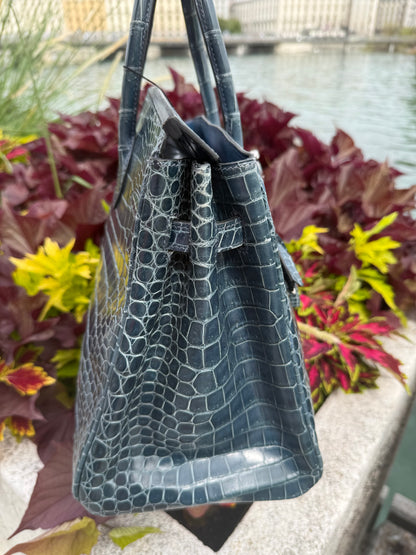 Hermès - Sac Birkin 35 porosus Colvert