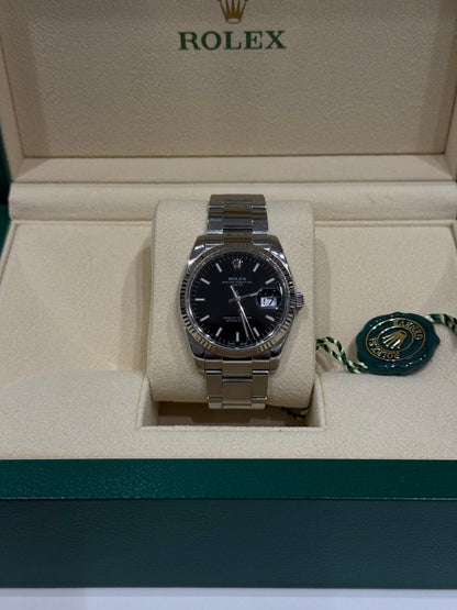Rolex - Montre Oyster Date 34mm Cadran Noir