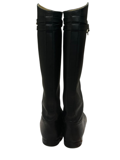 Hermès - bottes jumping cuir noir