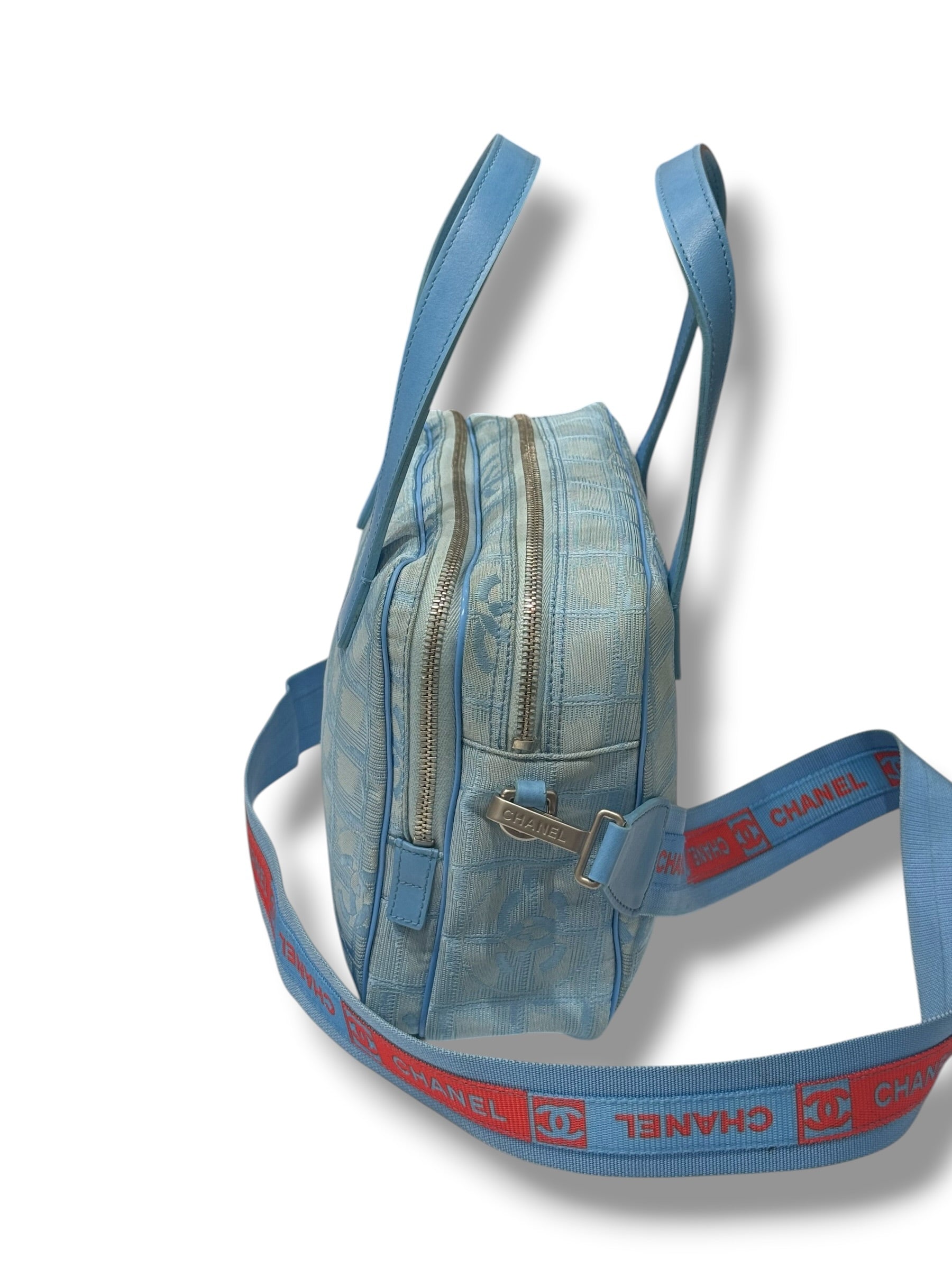 Chanel - Sac Toile bowling bleu