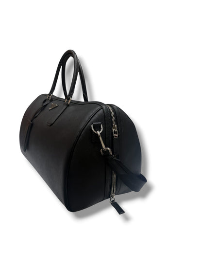 Prada - Sac de voyage 45 Noir en cuir saffiano