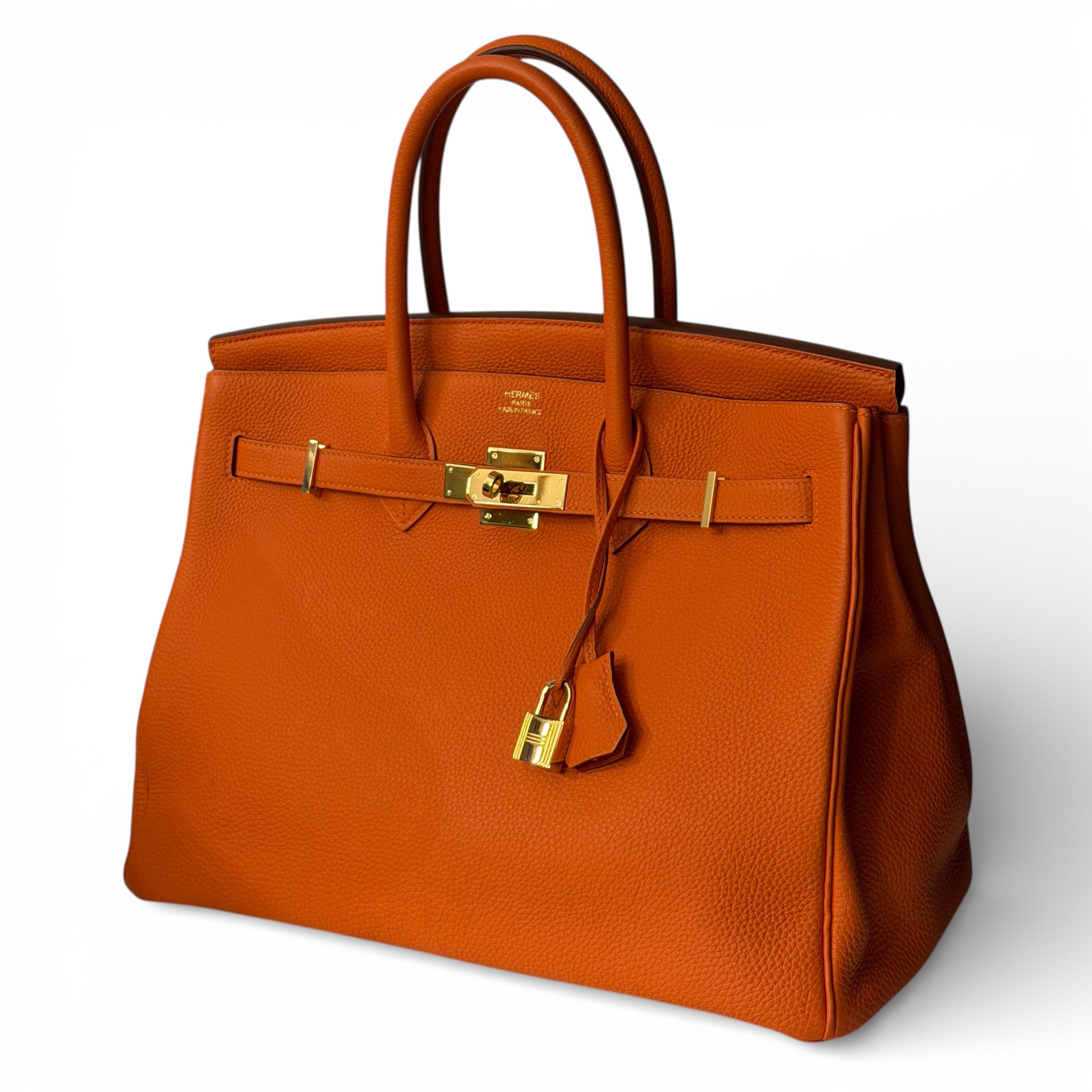 Hermès - Borsa Birkin 35 arancione