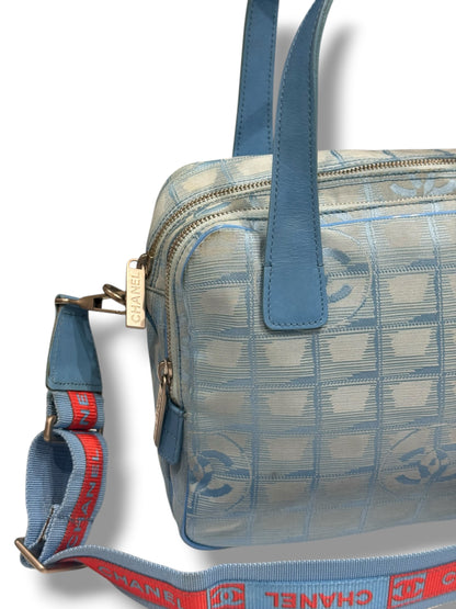 Chanel - Sac Toile bowling bleu