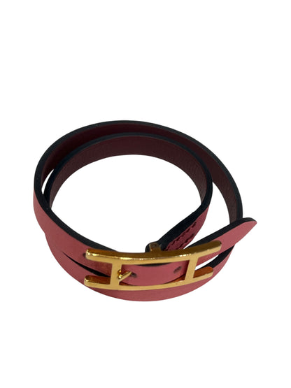 Hermès - bracelet be hapi bordeaux réversible rose