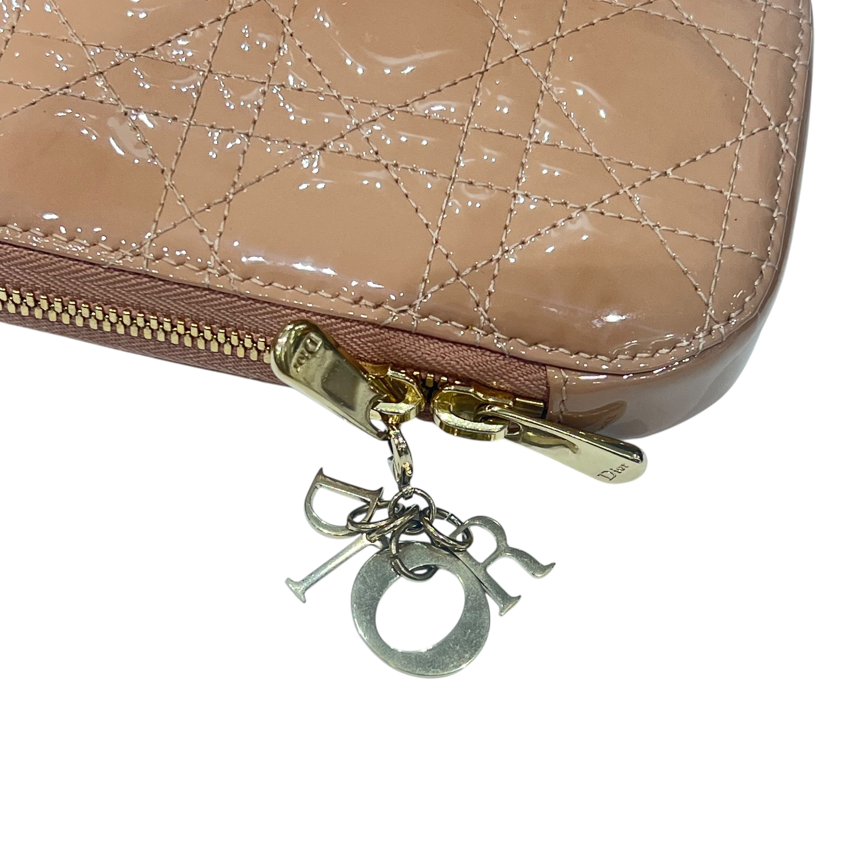 Dior - sac calling cuir verni nude