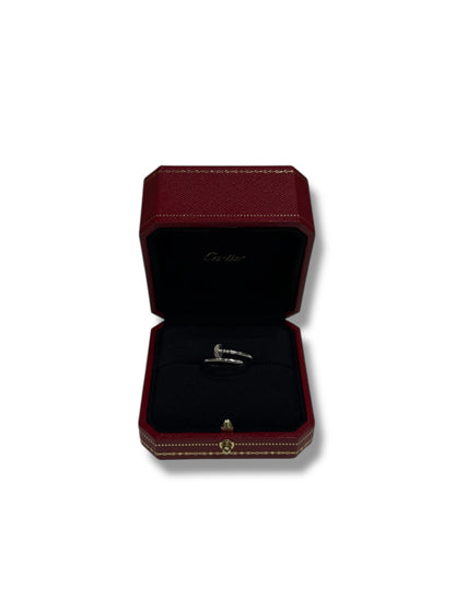 Cartier - Bague juste un clou or gris et diamants T.56