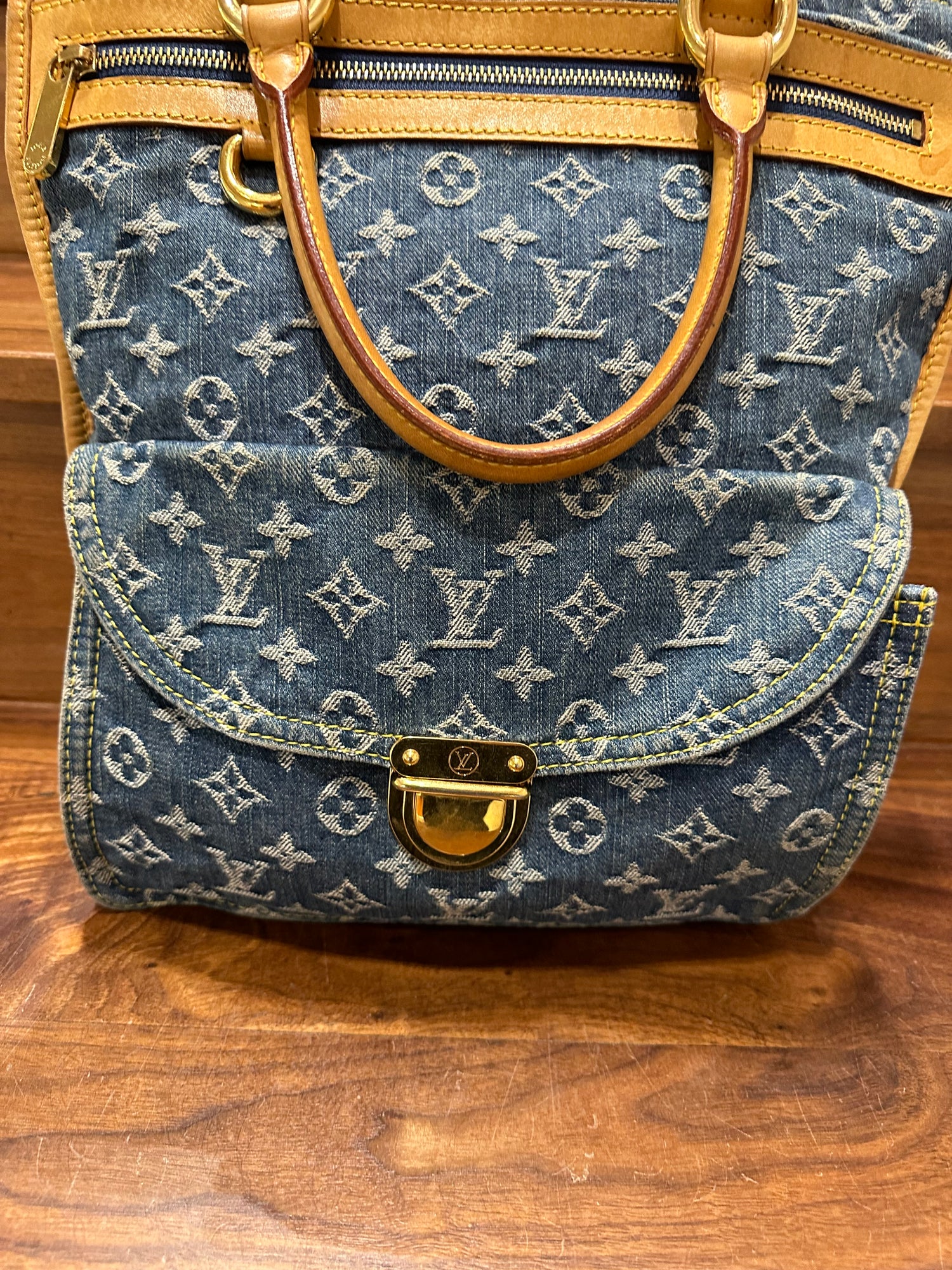 Louis Vuitton – Denim-Einkaufstasche