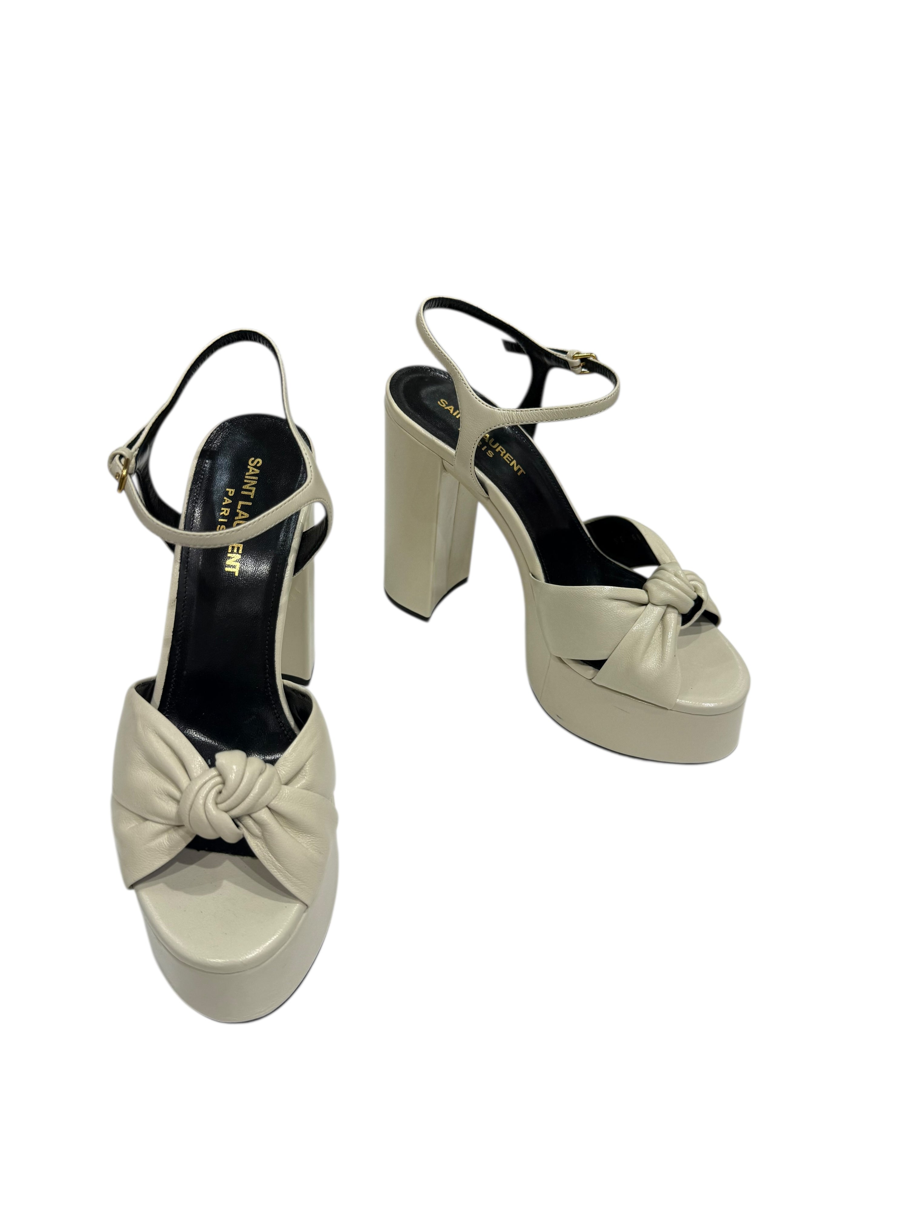Saint Laurent - White Bianca sandals size 37 1/2