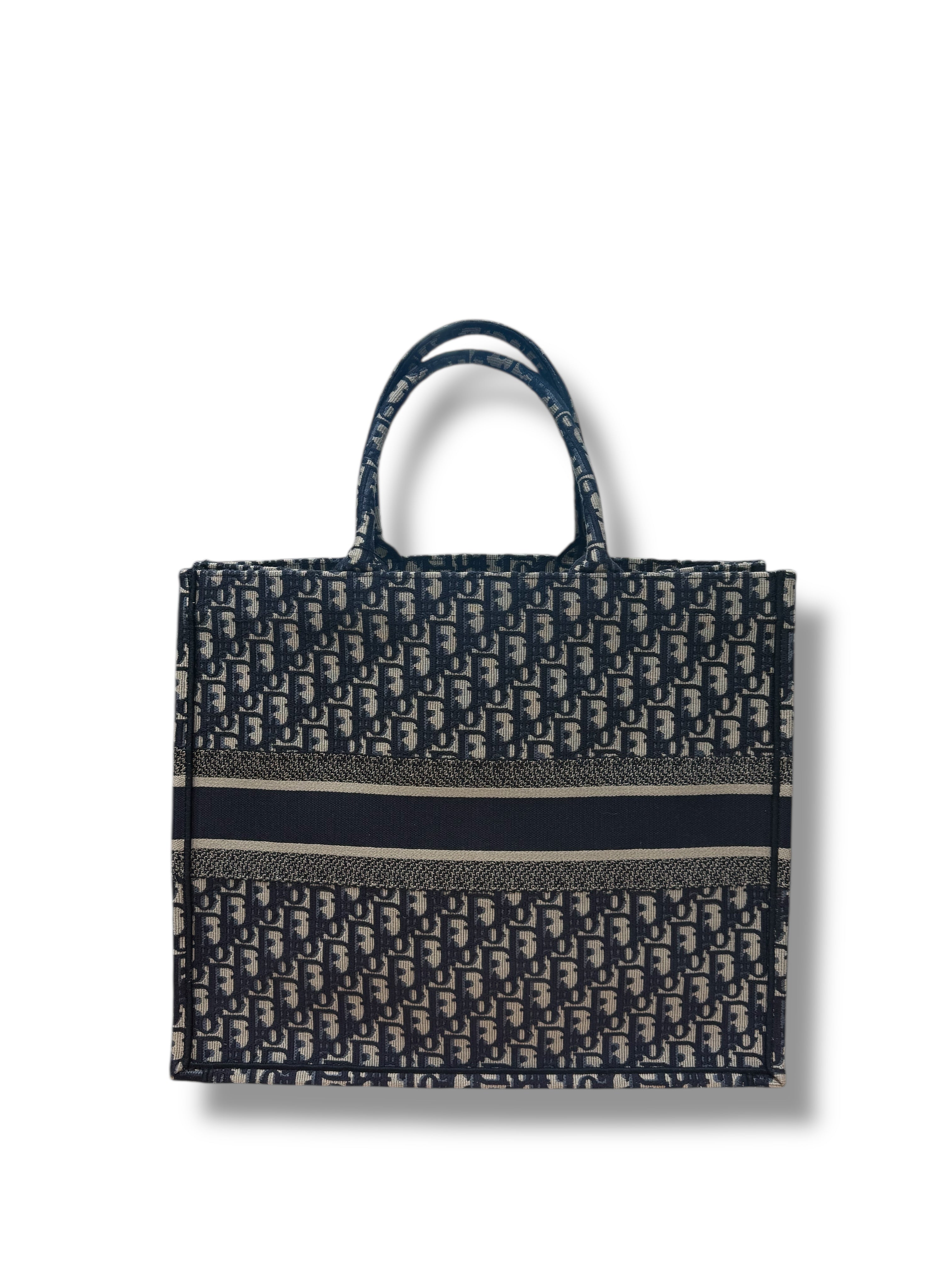 Dior - Sac Tote bag toile Oblique GM
