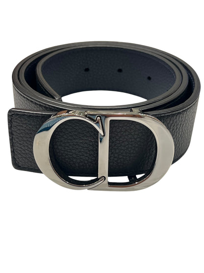 Dior - ceinture homme cuir marine et noir réversible