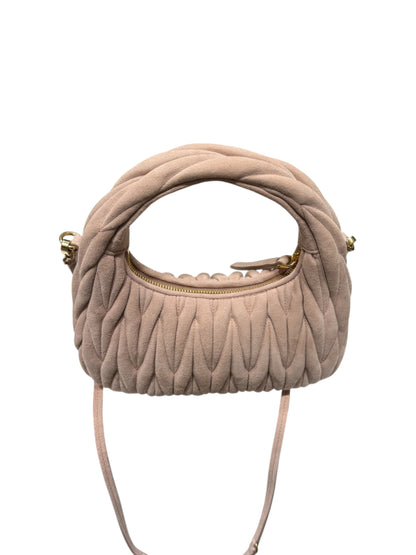 Miu Miu - Sac Wander daim rose nappa matelassé