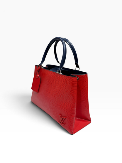 Louis Vuitton - Sac Kleber en cuir épi Rouge et Bleu