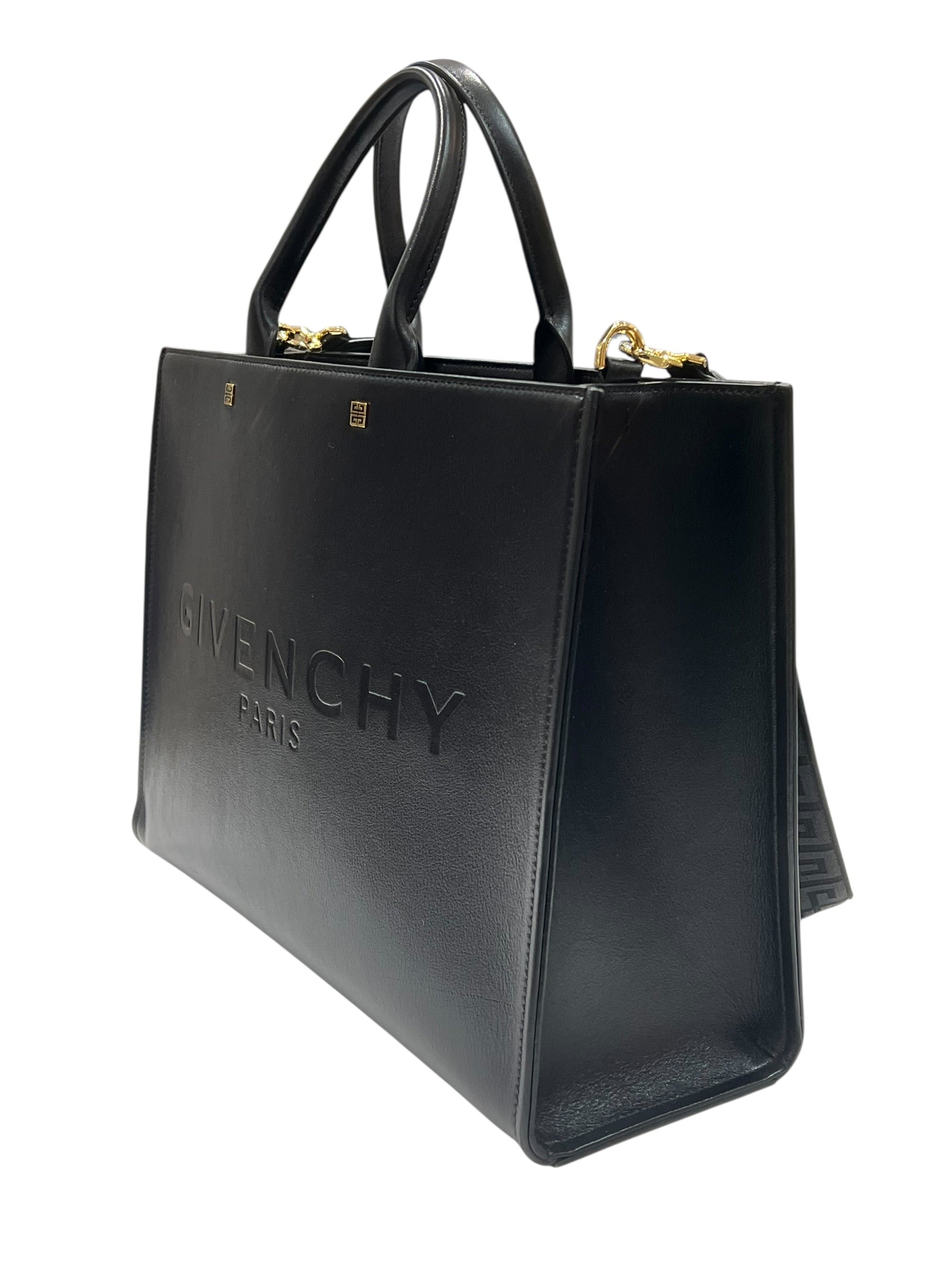 Givenchy - sac tote bag cuir noir