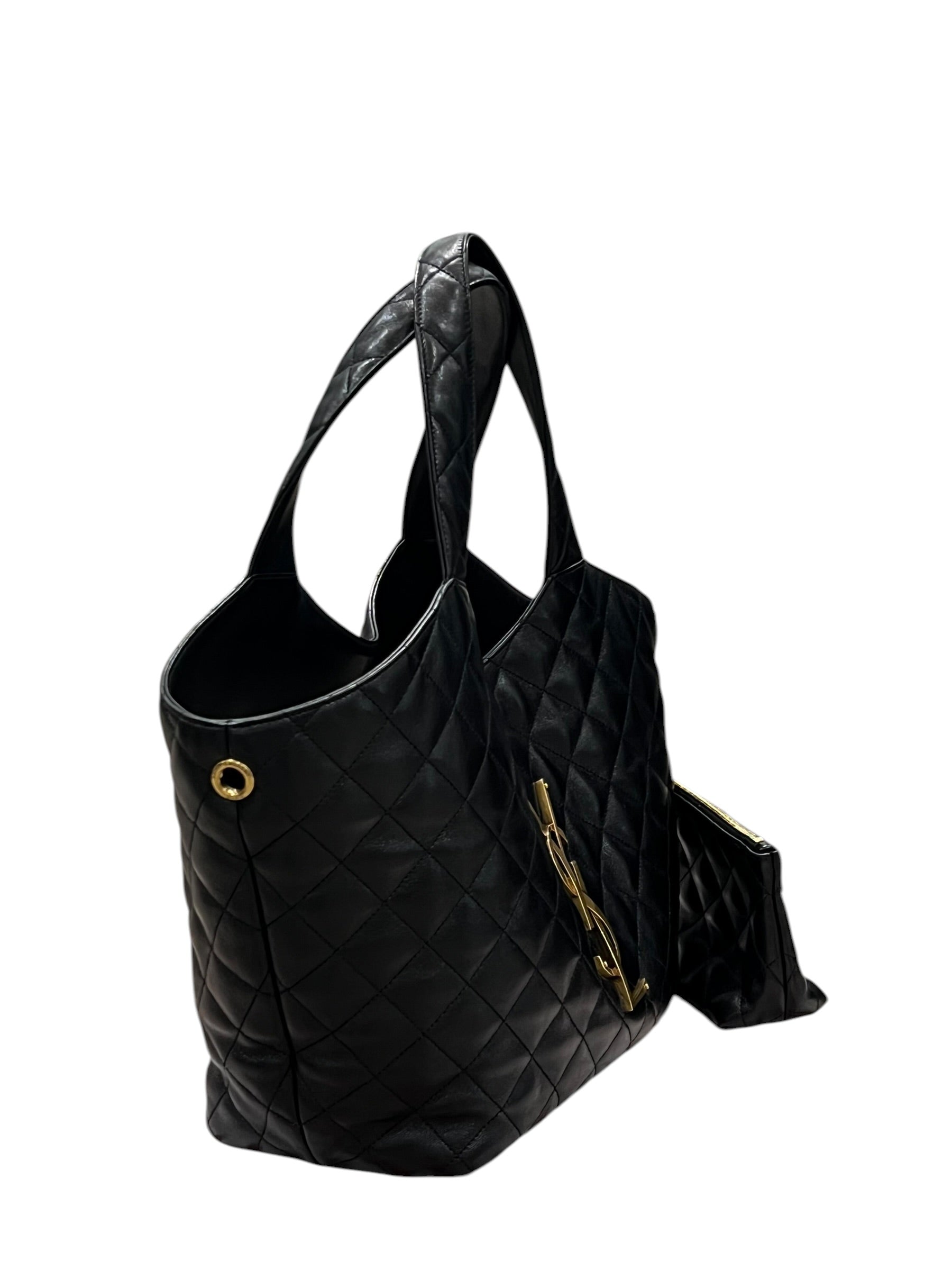 Saint Laurent Sac Icare Médium Cuir Nappa Noir | Les Folies d’Eugénie