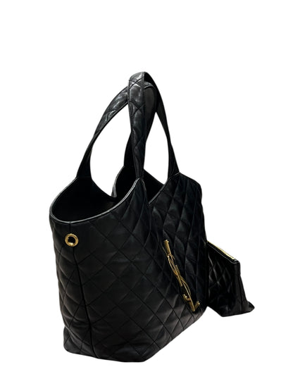 Saint Laurent Sac Icare Médium Cuir Nappa Noir | Les Folies d’Eugénie