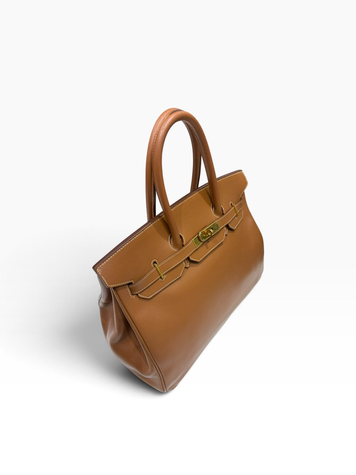 Hermès - Birkin 35 vintage Courchevel leather, natural, GHW