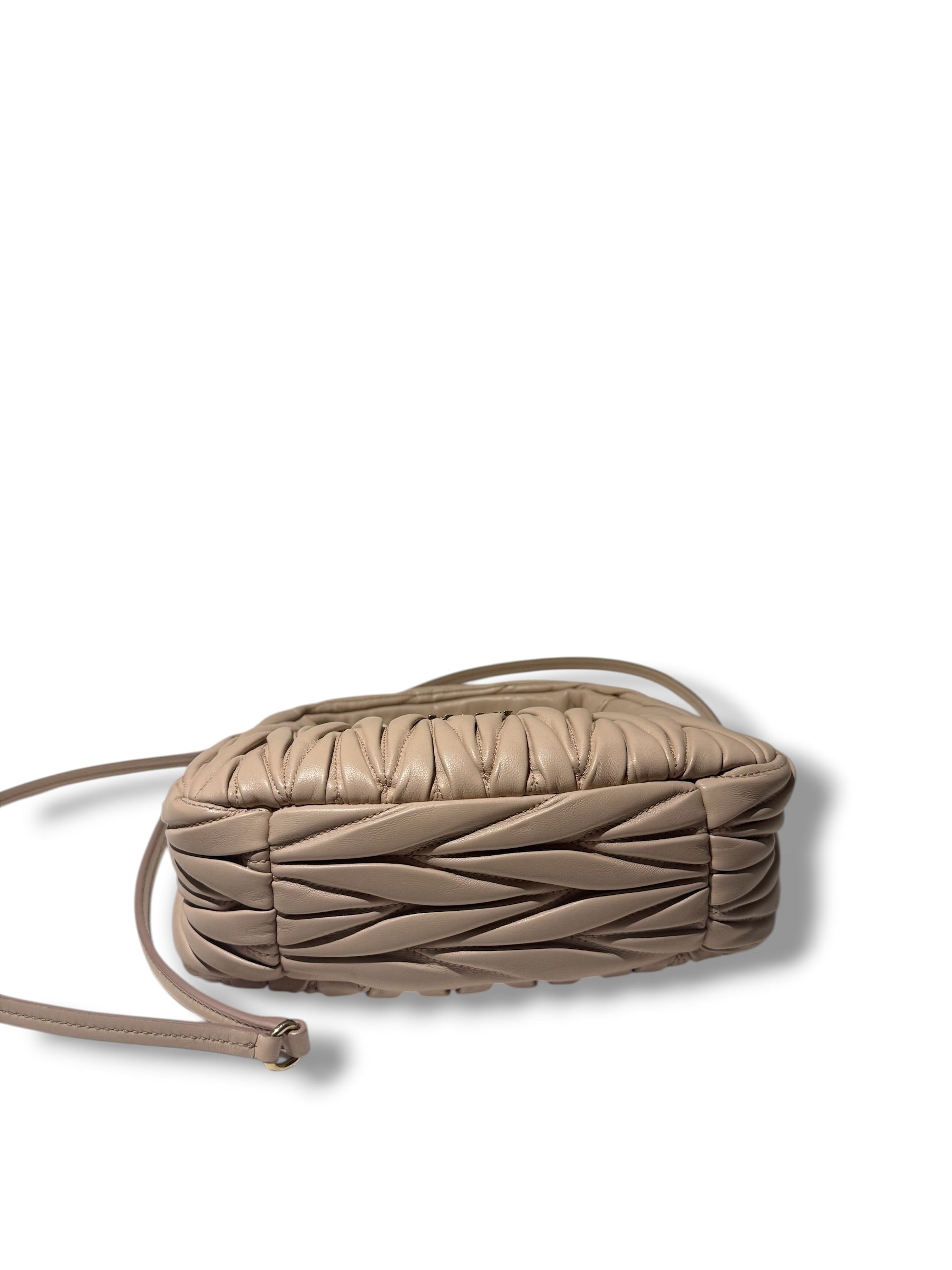 Miu Miu - Sac Wander nude nappa matelassé