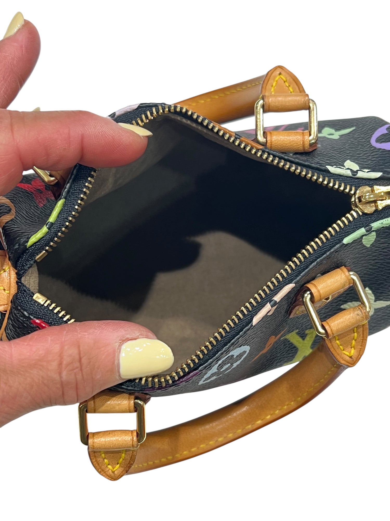 Louis Vuitton - sac nano speedy murakami noir