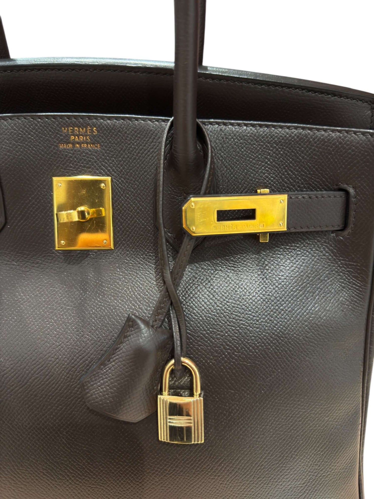 Hermès - Sac birkin 30 epsom chocolat GHW