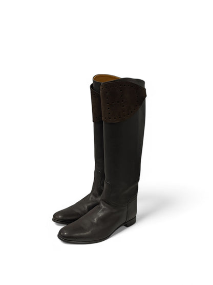 Hermès - Stiefel aus Leder und Wildleder
