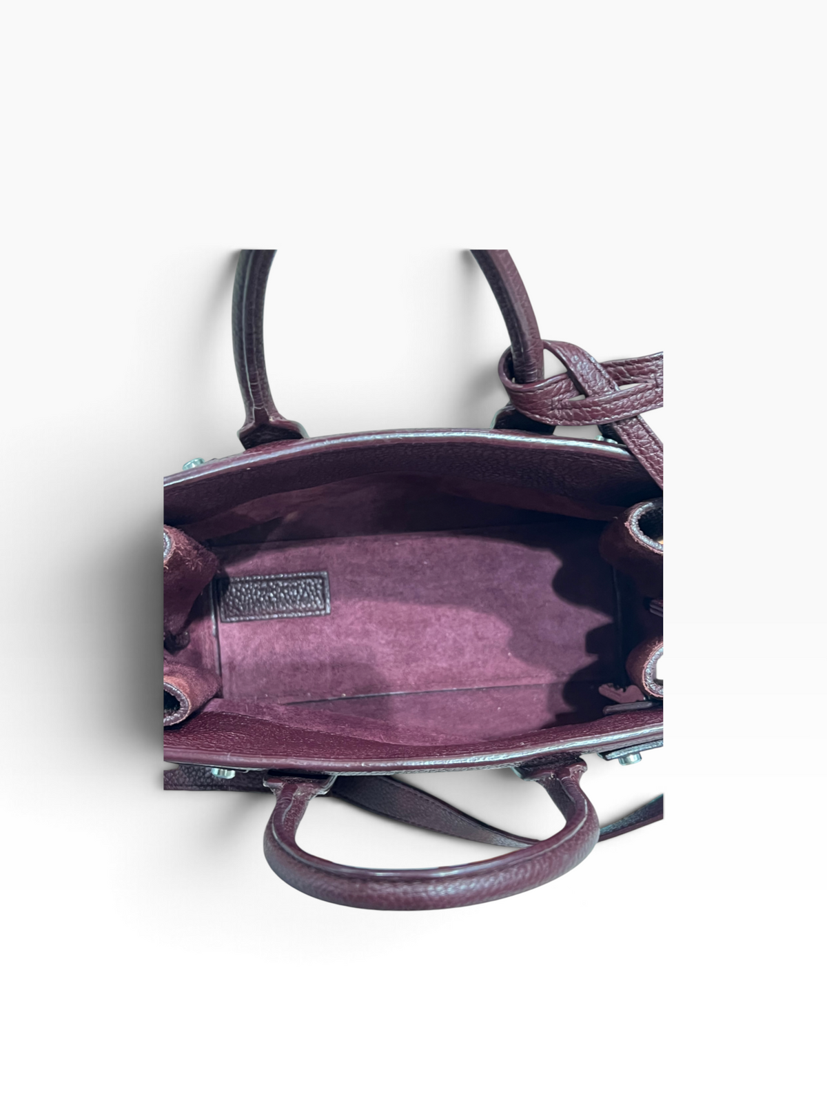 Saint Laurent - sac de jour nano souple cuir bordeaux