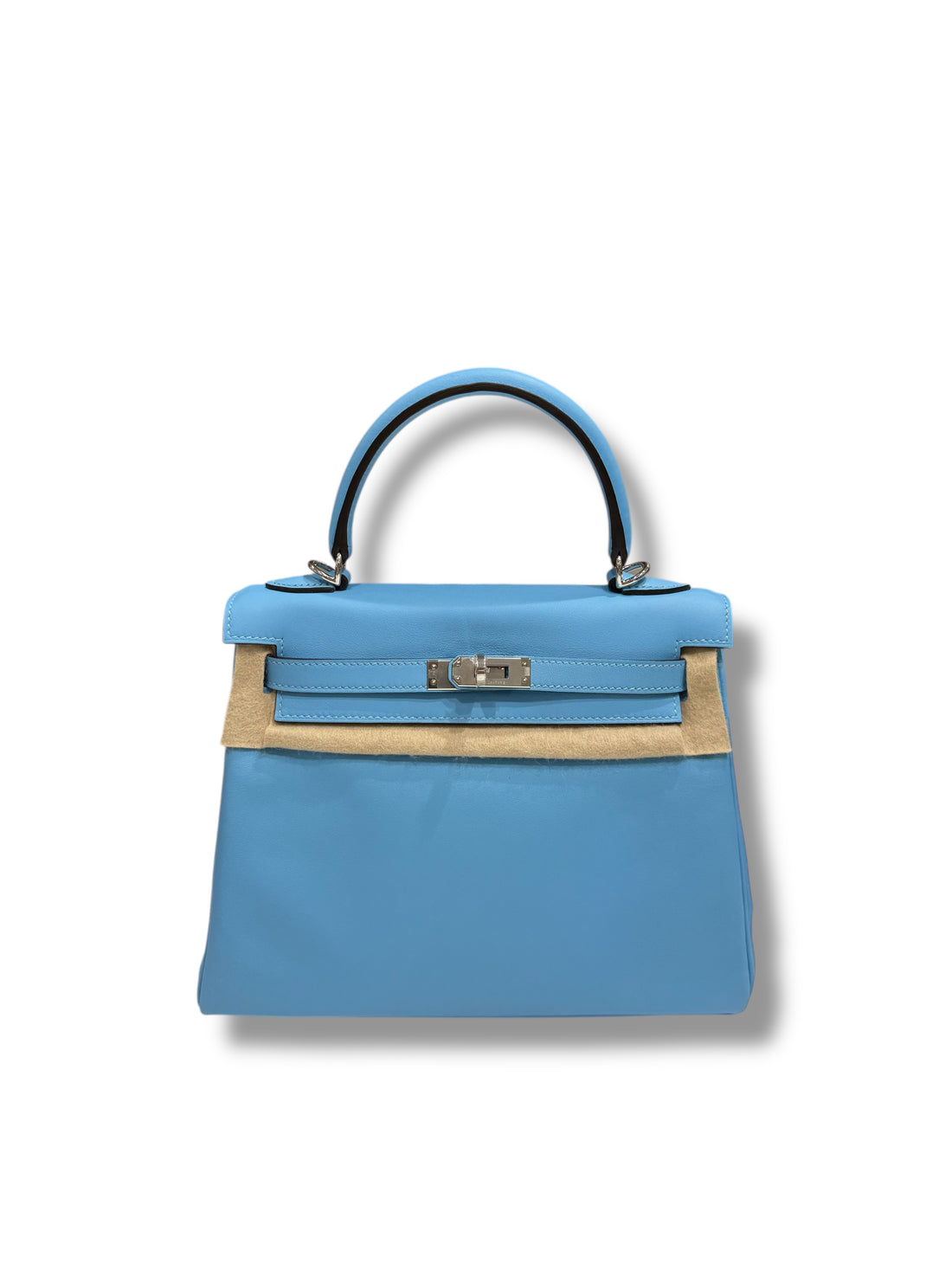 Hermès - Sac Kelly II 25 Swift retourné Bleu Céleste PHW