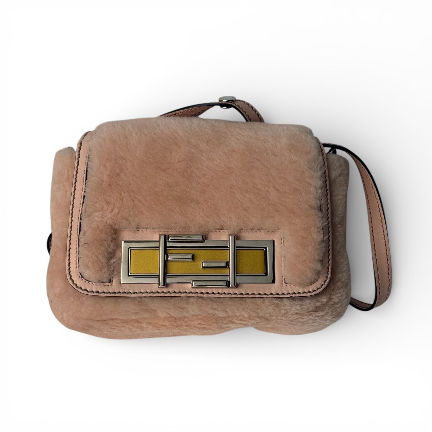 Fendi - Sac bandoulière rose fourrure