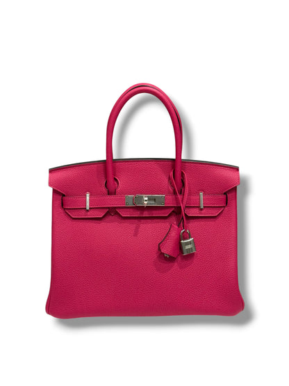 Hermès - Sac Birkin 30 Rose Mexico PHW
