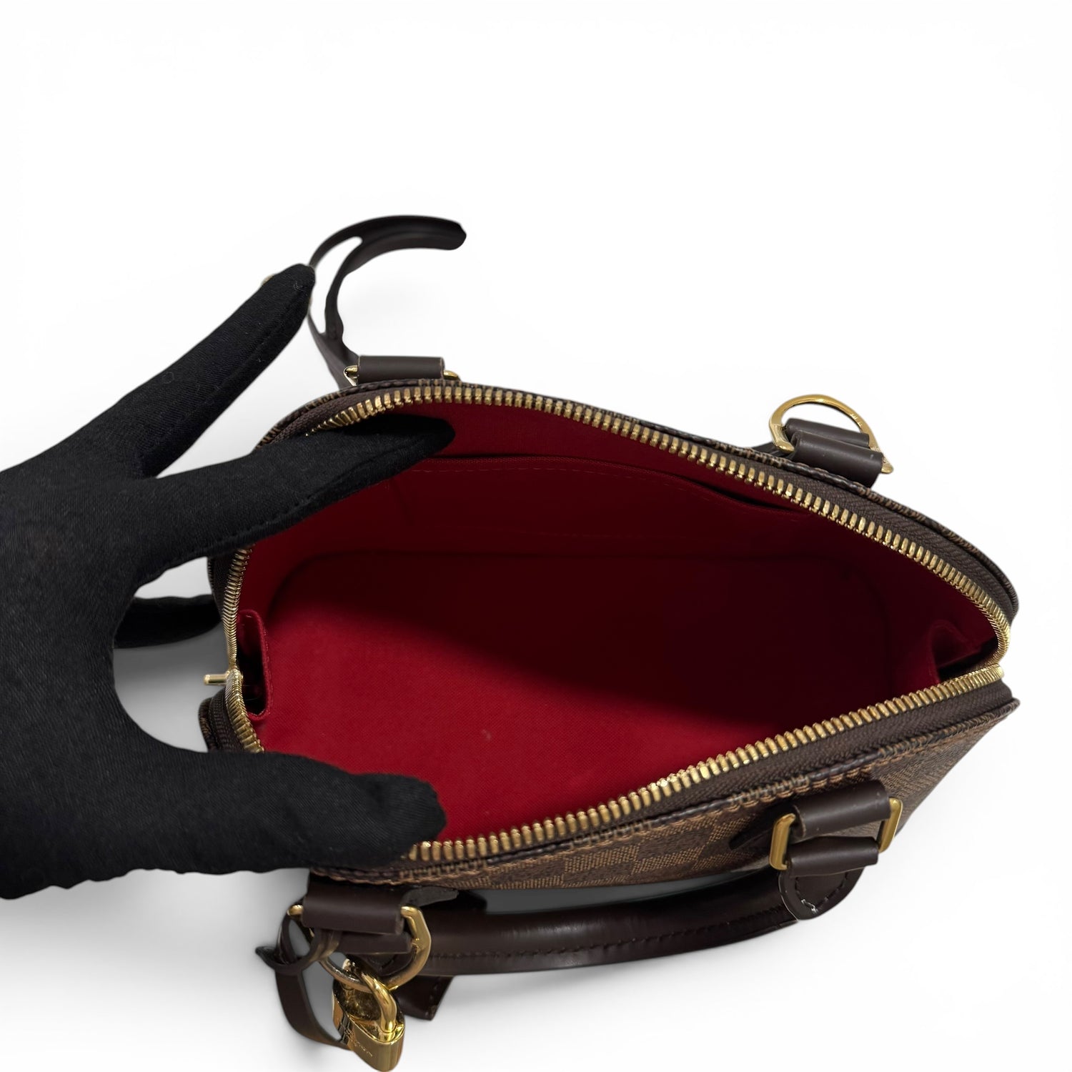 Louis Vuitton - Sac BB Alma damier ébène