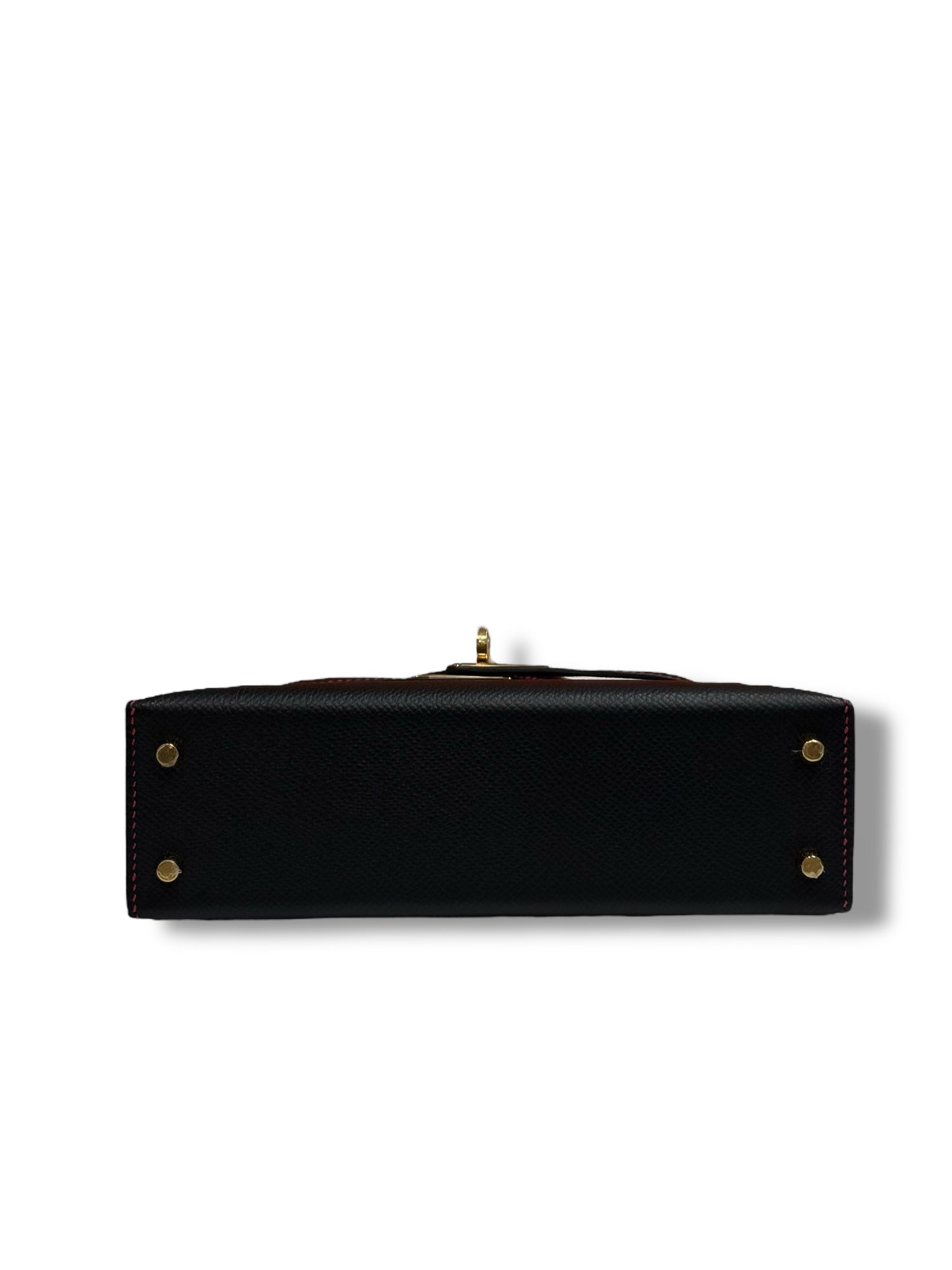 Hermès - Sac Mini Kelly Noir et Rose Extrême commande spéciale
