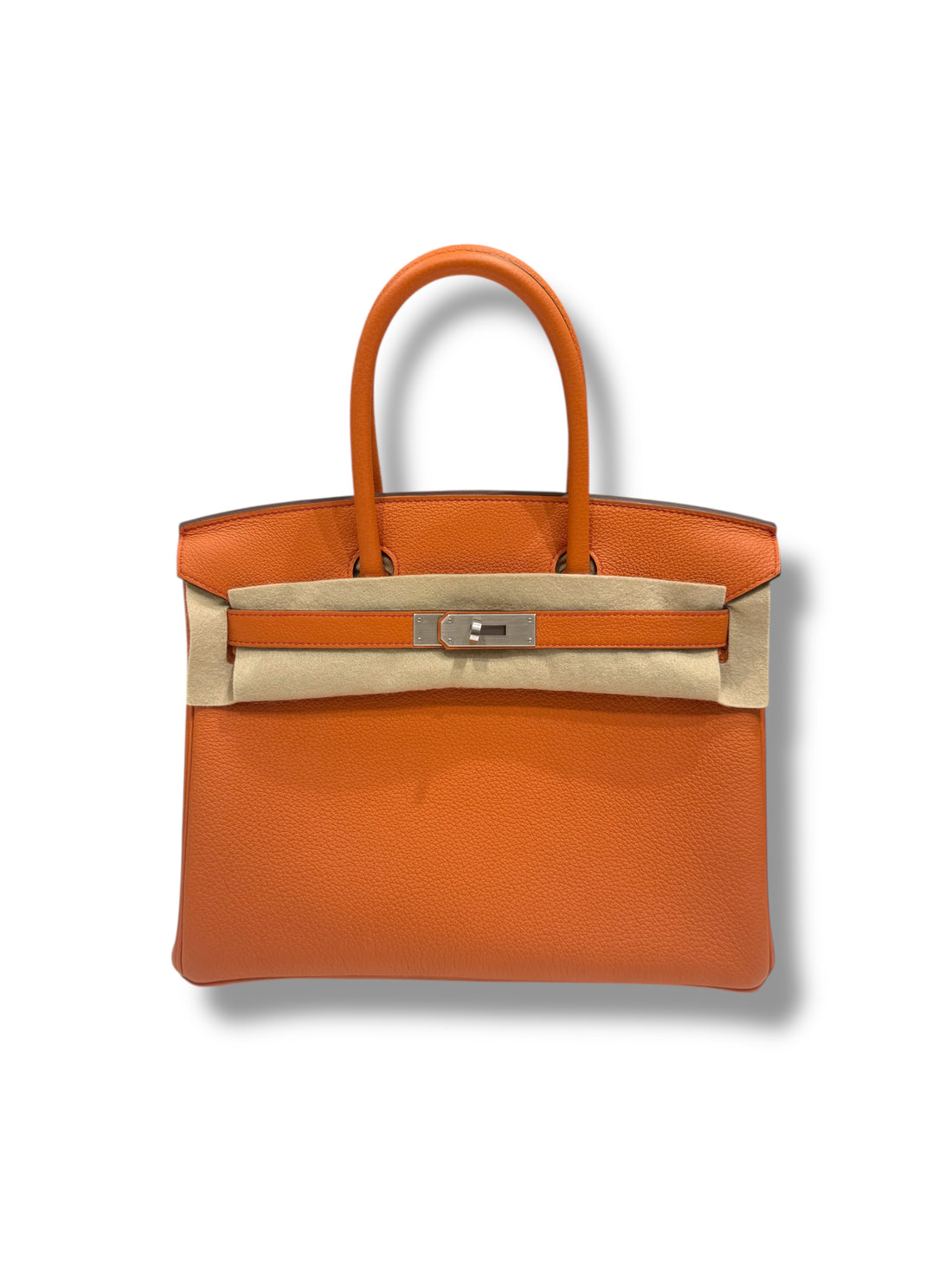 Hermès - Sac Birkin 30 Orange H et Rouge Coeur Commande spéciale