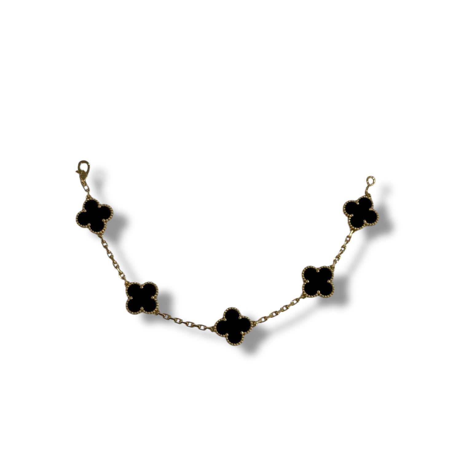 Van Cleef - Bracelet Vintage Alhambra 5 motifs onyx