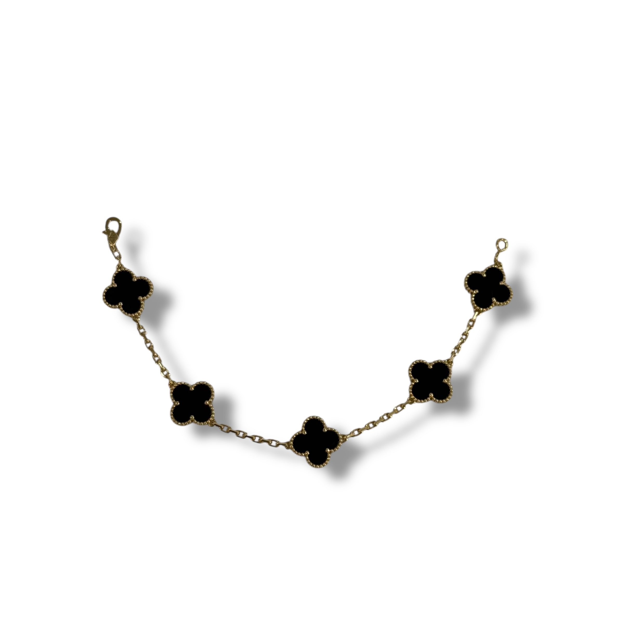 Van Cleef - Bracelet Vintage Alhambra 5 motifs onyx