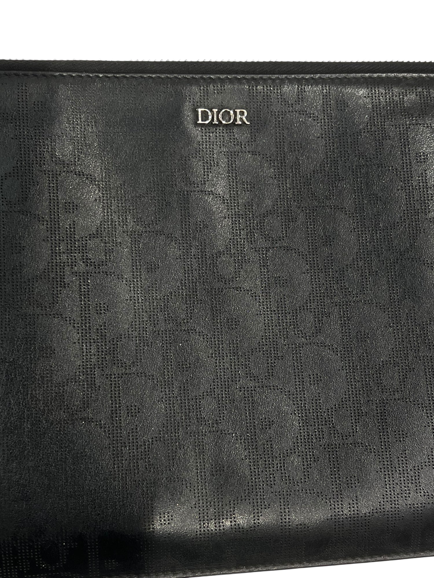 Dior - Pochette Cuir Noir Oblique | Les Folies d’Eugénie