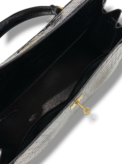 Hermès - Sac Kelly 35 alligator vintage 1977